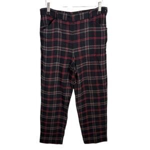 Abercrombie & Fitch Women’s Wool Plaid High Waist Straight Leg Pants W1788 Sz 10